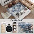 4x6 Area Rug, Vintage Machine Washable Rug for Living Room, Blue — photo 6