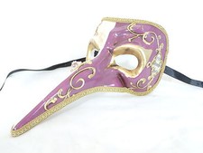 PURPLE CREME MUSIC VENETIAN MARDI GRAS NOSE MASK MASQUERADE CARNIVAL PARTY MASKS