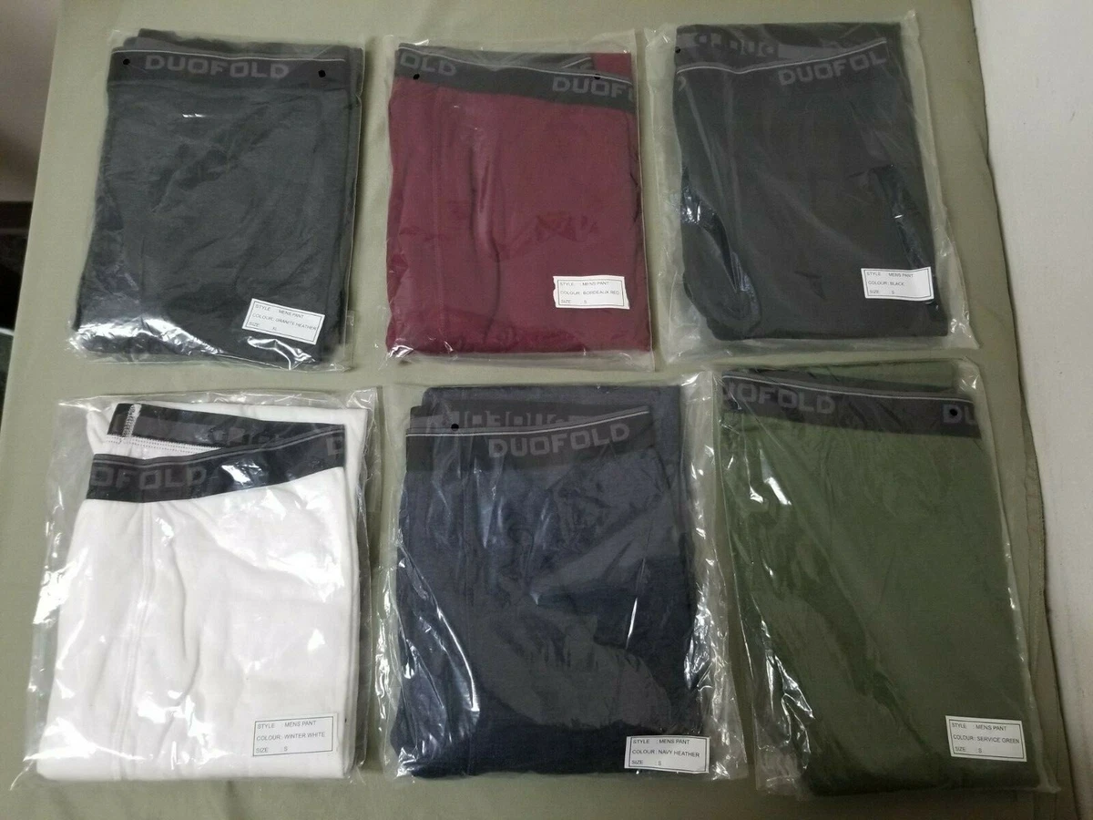 New Mens Duofold By Champion Mid Weight Base Layer Thermal Pants.