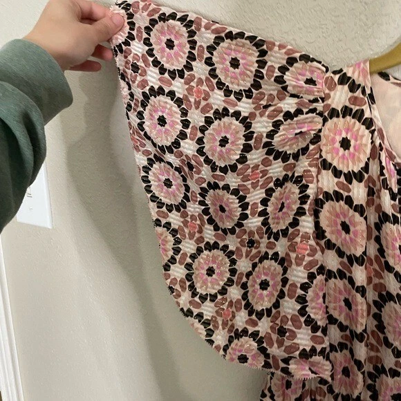 Abito Kate Spade in seta con stampa geometrica 0