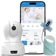 Babytone Smart Sock - Smart Baby Monitor - Foot Sensor to Track Heart Rate, SpO2