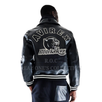 Avirex leather jacket , Avirex black aces A-2 Real cowhide Avirex leather jacket , Avirex black aces A-2 Real cowhide