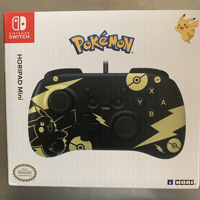 Nintendo Switch Horipad Mini Pika - Black/Gold [Brand New]