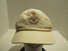 VTG UNITED STATES SECRET SERVICE WHITE SNAPBACK USA MADE HAT/CAP USED LOGO ISSUE