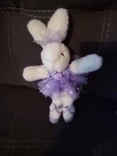 OPHELLA PLUSH/TOY Ballerina Bunny Dancer Soft WHITE Purple TUTU RUSS BERRIE EUC