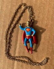 Vintage Superman Diecast Necklace w/ Chain 1978 DC Comics