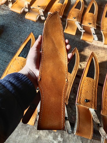 Menge 50 Bowie Lederscheiden Handarbeit Geniune Lederbezug Feststehende Klinge Messer - Bild 5 von 9