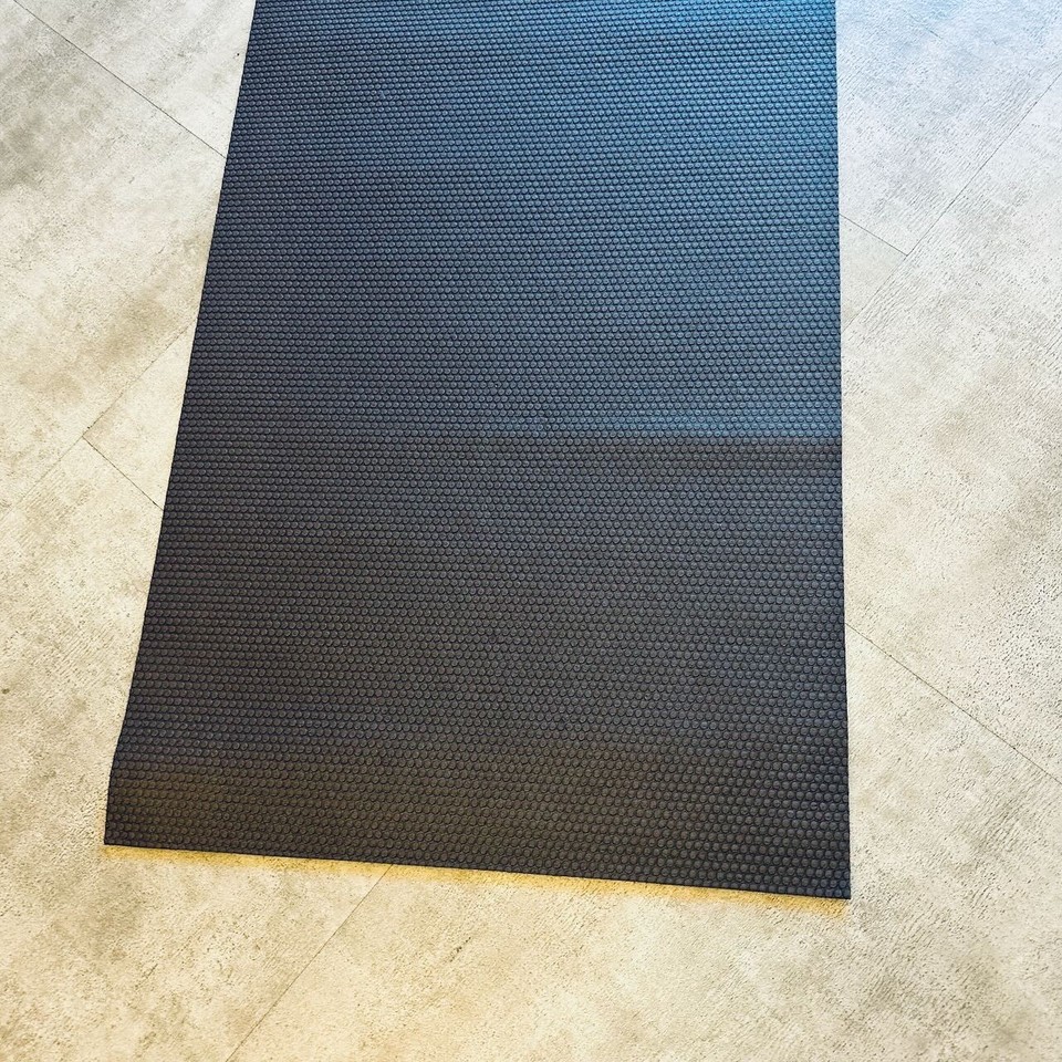 Hotworx Yoga Mat Brown Hemp Fiber 72" x 24" Mat for Hot Yoga and Gray