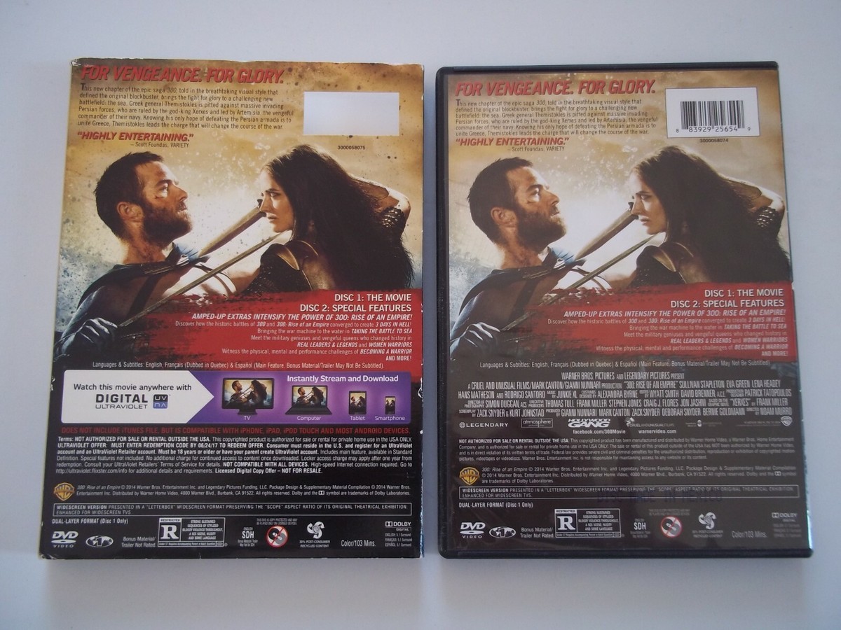 DVD 2 Disc 300: RISE OF AN EMPIRE, BONUS MATERIAL Eva Green