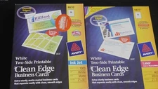 Avery True Print Clean Edge Business Cards Inkjet 2 x 3 1/2 White 1,300+ 8870