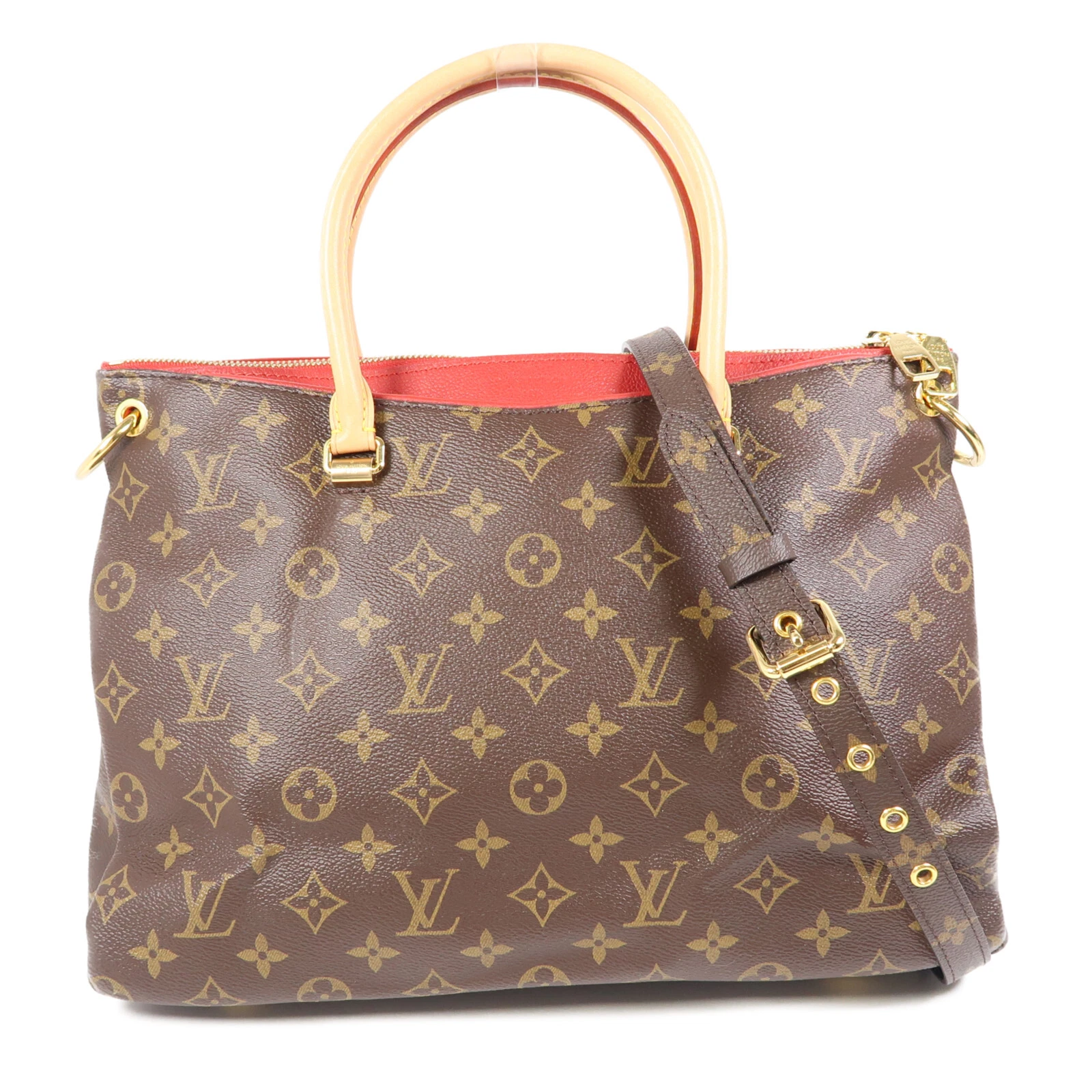 LOUIS VUITTON（LV） Borsa a tracolla Louis Vuitton LV GHW Pallas 2 vie M41175 monogramma marrone rosso
