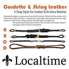 Cordette String Leather Range Lady Ladies Cocktail Art Deco Watch Strap 4 Styles