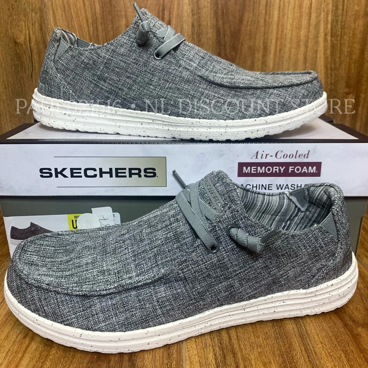 SKECHERS Men&#039;s Streetwear Memory Foam Fit Slip-On Shoes~ eBay