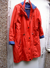 Simply Be 16 Bright Red Raincoat Pockets Navy Blue Lining Mack