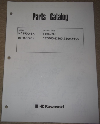 KAWASAKI KF150D-SX 316522D FZ580D AIR COOLED ENGINE PARTS MANUAL