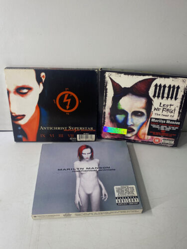 Bundle of 3 Marilyn Manson Albums on CD Antichrist Superstar, Mechanical Animals - Zdjęcie 1 z 7