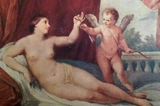 Postcard Germany Early 1900s Rare Dresden Art Venus Cupid Guido Reni 