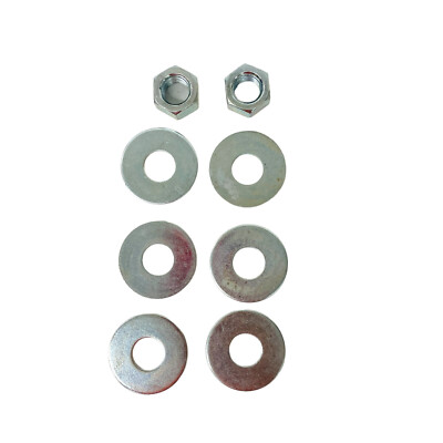 8 Pcs Flat Washers Series Large 0.825 in and Nuts Steel Fine Thread 0,670 in
