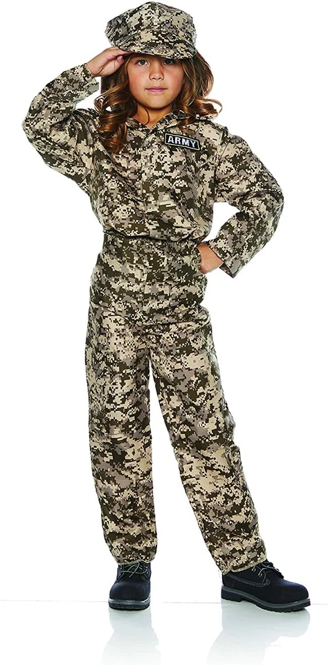 US Army Camo Costume Uniform Child Boys General Military Halloween - Image 2 of 2