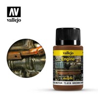 Vallejo 73818 Engine Effects - Brown Engine Soot 40Ml (Acrylic Weathering Paint)