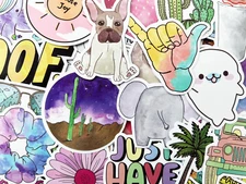 100 Cool Colorful Sticker Pack Skateboard Laptop Car Decals Boys Girls Lot