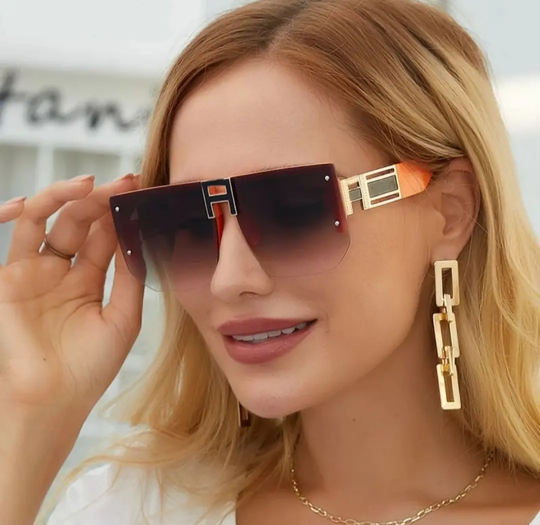 Luxury Y2K Sunglasses : Women's Rimless Glasses New Fashion