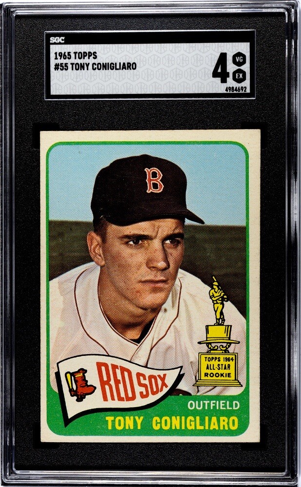 1965 Topps - #55 Tony Conigliaro SGC 4 FRESHLY GRADED
