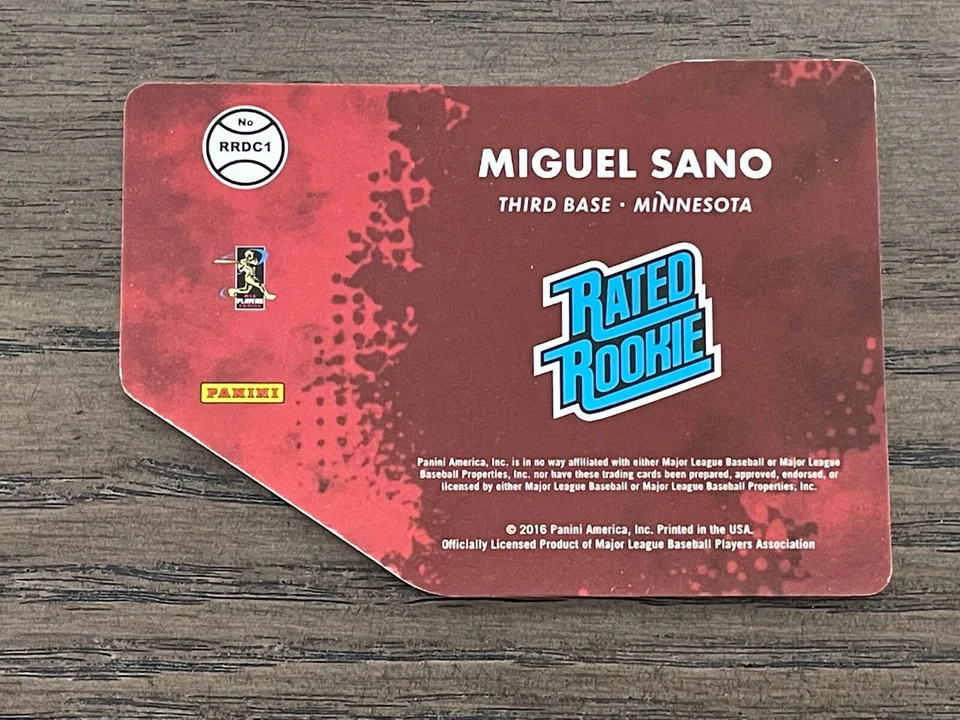 2016 Donruss Rated Rookie Die Cuts Red Miguel Sano #RRDC1 Minnesota Twins /299 - Image 2 of 2