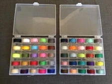 50 Pieces Prewound Thread Bobbins with Bobbins Box for Brother 50 Colors