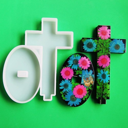 Silicone Mold Vintage Cross Plaster Molds Resin Silicone DIYa3d81212 Molds FAST - Picture 10 of 13