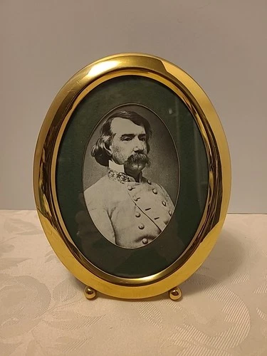 Civil War Brigadier General John Marshall Jones Print Oval Gold Frame 7 1/2 x 6"