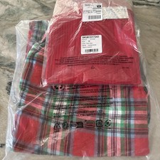 Mens Flannel Pajama Set Size M Plaid Red NWT 2 piece