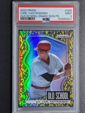 2022 Panini Prizm Carl Yastrzemski /50 Snake Skin Old School PSA 9