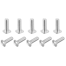 20pcs Square Head Bolt M6 x 20mm Fully Thread Carbon Steel Grade 4.8 Square