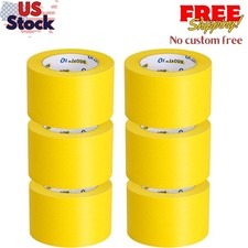 6 Rolls Yellow Painters Tape Bulk 3 inch x 60 Yards, Total 360 Yd