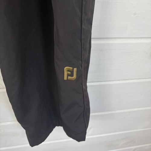FOOTJOY Trousers Mens Medium Black Dryjoys Golf Waterproof Ankle Zip Golfing - Picture 2 of 17