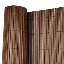 NEW! 1m x 5m Brown PVC Outdoor Garden Fencing Privacy Screen Roll