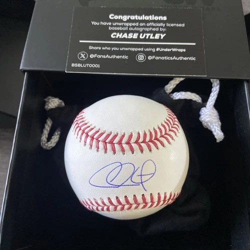Chase Utley Signed MLB Baseball Fanatics COA Autograph Auto Phillies Dodgers