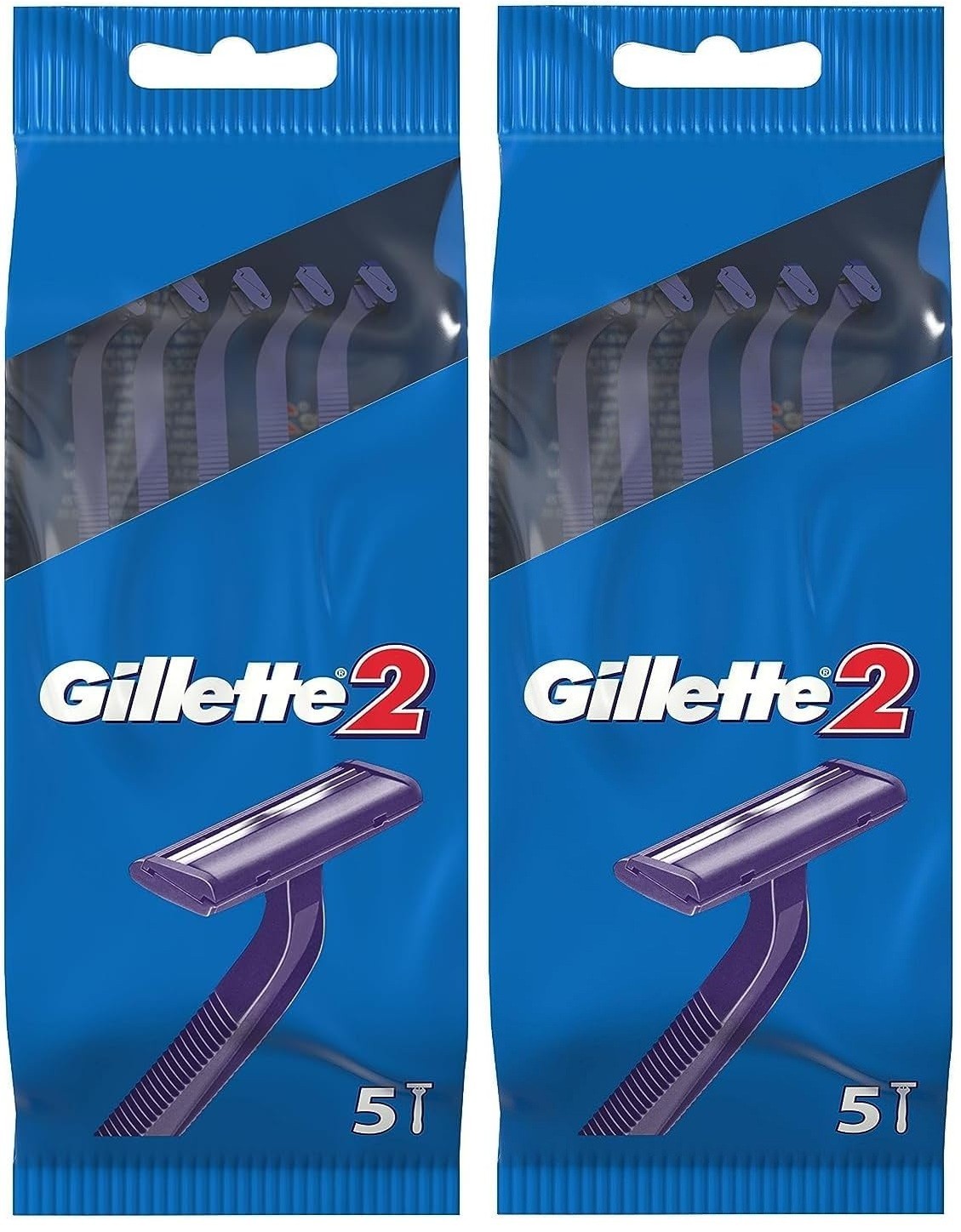 Gillette 2 Men's Disposable Razors 10 Razors Twin Blade
