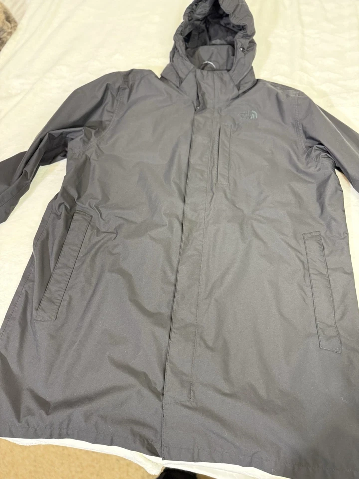 Chaqueta Abrigo de Lluvia The North Face Para Hombres Talla XXL Negro Extraíble Sudadera con Capucha Forrada Bolsillos Foto 4 de 4