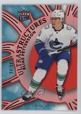 2025-26 Upper Deck Fleer Ultra Ultrastructures Red 54/99 Elias Pettersson D 4et