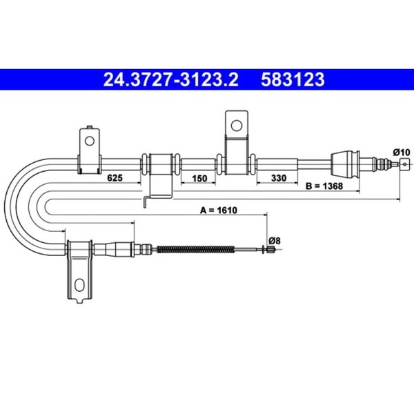 Seilzug Feststellbremse Ate 24.3727-3123.2 FüR Hyundai Getz-image