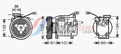 AVA Clever Choice Kompressor, Klimaanlage MZK207 für MAZDA