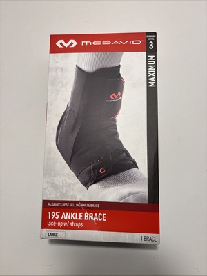 McDavid 195 Ankle Brace Lace-Up w/ Straps - Large - Level 3 Maximum