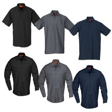 NEW Reed Work Shirts Solid Color Button Down Mechanic Technician Auto Uniform