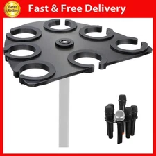 Numhag Microphone Holder, Multi Mic Holder for Wired and Wireless Mics, Multiple