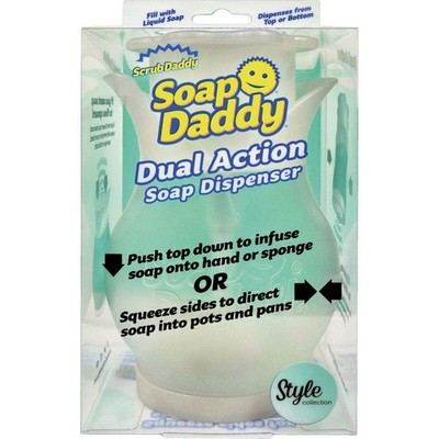 Scrub Daddy Soap Daddy Refillable Dish Soap Dispenser Clear BPA Free Kitchen