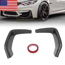 2Pc Carbon Fiber Front Bumper Splitters Lip for 2015-2019 Bmw F80 M4 M3 F82 F83