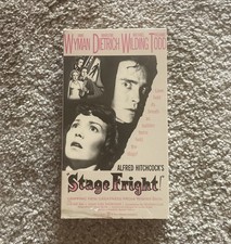 Stage Fright (VHS, 1950) Alfred Hitchcock Jane Wyman Marlene Dietrich Thriller