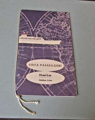 1966 Italian Line SS Raffaello Cruise Ship Passenger List Genoa Naples New York